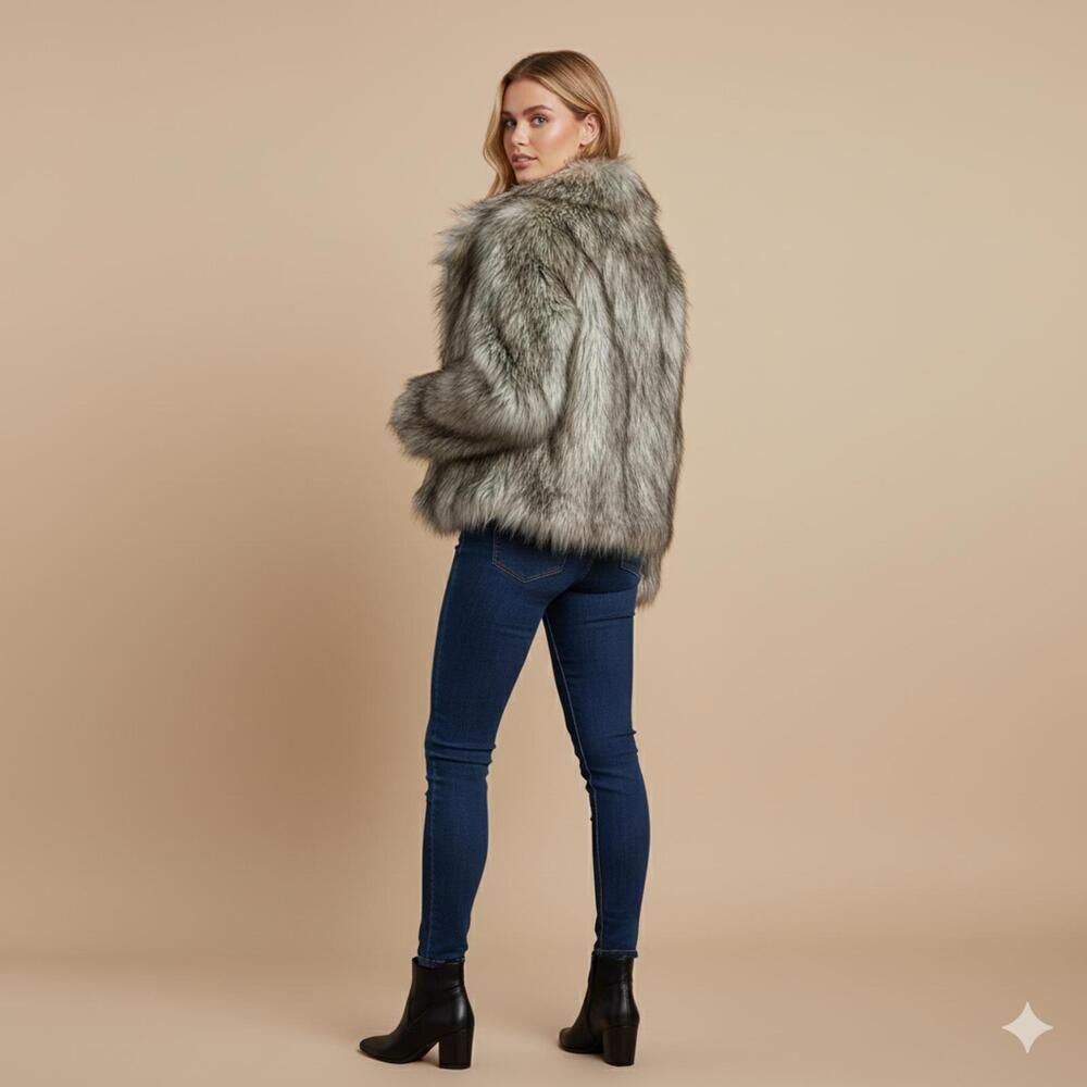 Fashion Nova Women's Faux Fur Jacket - Cozy & Stylish Outerwearfashion